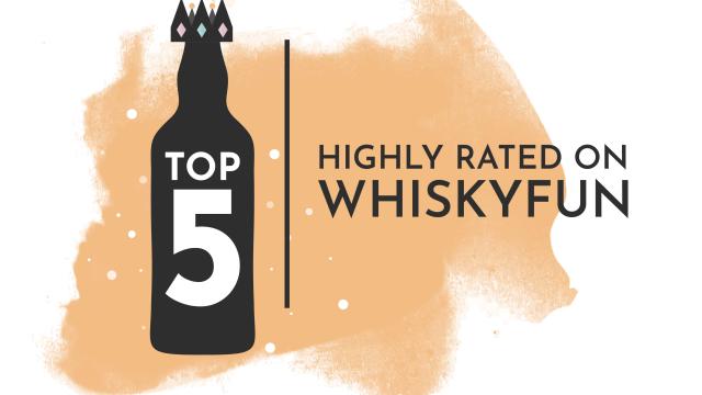 top five highly rated whiskies on whiskyfun