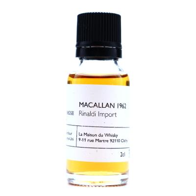 Macallan 1962 Campbell, Hope and King 80 Proof Sample / Rinaldi Import Macallan 1962 Campbell, Hope and King 80 Proof Sample / Rinaldi Import