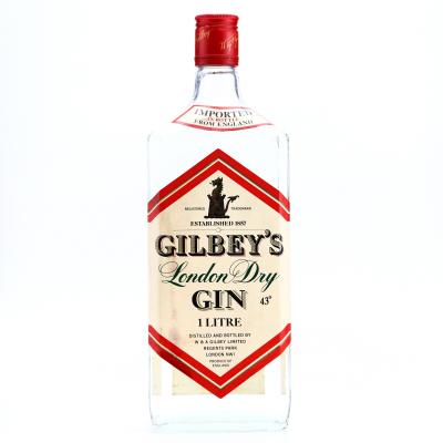 Gilbey's London Dry Gin 1 Litre 1970s Gilbey's London Dry Gin 1 Litre 1970s