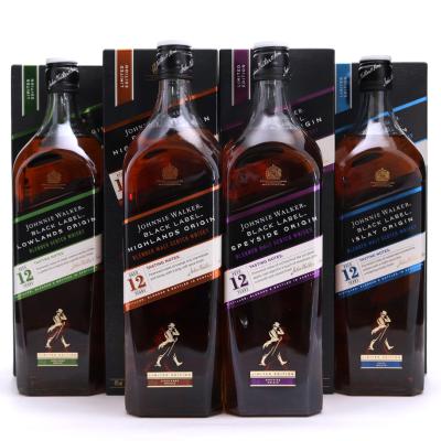 Johnnie Walker Black Label 12 Year Old Origin Collection 4 x 1 Litre