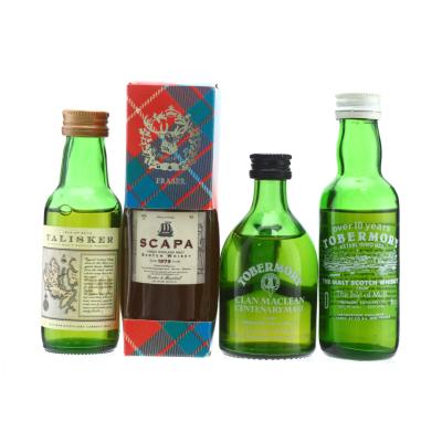Island single Malt Miniatures including Scapa 1979