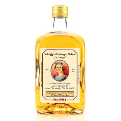 Macallan 10 Year Old Whisky Connoisseur / Queen Elizabeth 75th Birthday Macallan 10 Year Old Whisky Connoisseur / Queen Elizabeth 75th Birthday