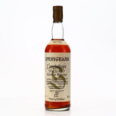 Springbank 1958 33 Year Old Springbank 1958 33 Year Old