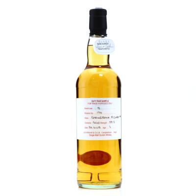 Springbank 2008 Duty Paid Sample 11 Year Old / Claret Hogshead