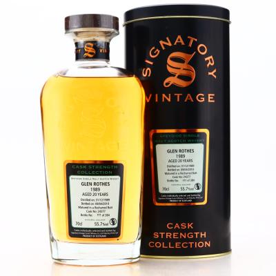 Glenrothes 1989 Signatory Vintage 20 Year Old Cask Strength Glenrothes 1989 Signatory Vintage 20 Year Old Cask Strength