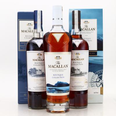 Macallan Boutique Collection 2016, 2017 & 2019 Releases 3 x 70cl