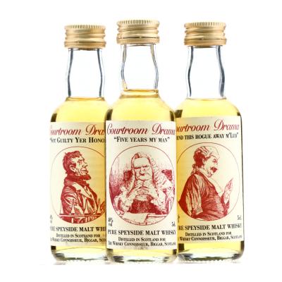 Courtroom Drama The Whisky Connoisseur Miniature x 3