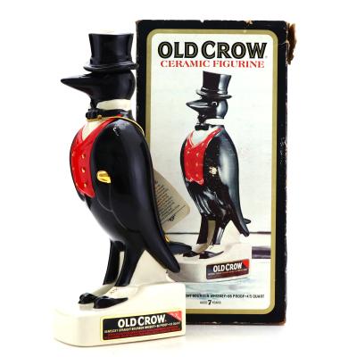 Old Crow 7 Year Old Ceramic Figurine Decanter 1960s