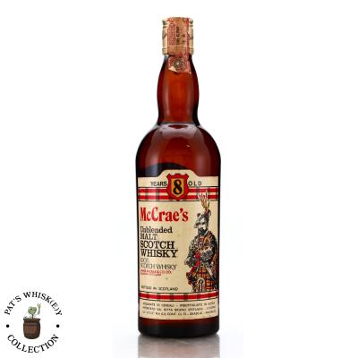 McCrae's 8 Year Old Unblended Malt Scotch Whisky 1970s / Stefanini Import