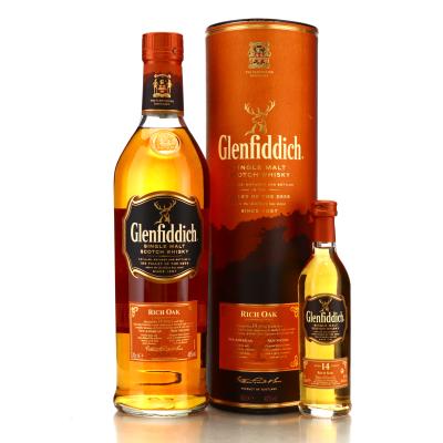 Glenfiddich 14 Year Old Rich Oak 70cl &10cl