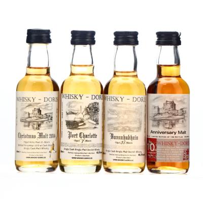 Whisky-Doris Miniatures x 4 Including Port Charlotte