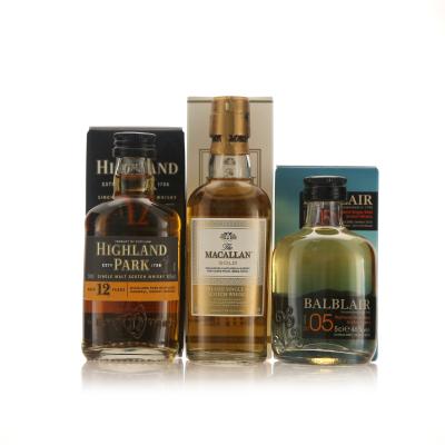 Single Malt Miniatures x 3 / includes Macallan