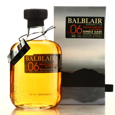 Balblair 2006 Single Cask 13 Year Old #445 75cl / Gordon's