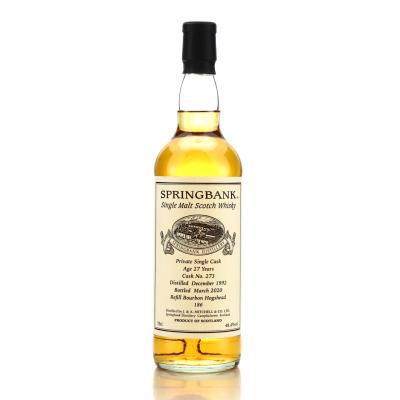 Springbank 1992 Private Cask 27 Year Old #273