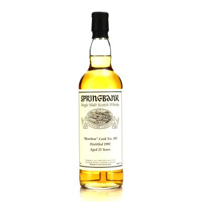 Springbank 1992 Private Bourbon Cask 25 Year Old #103