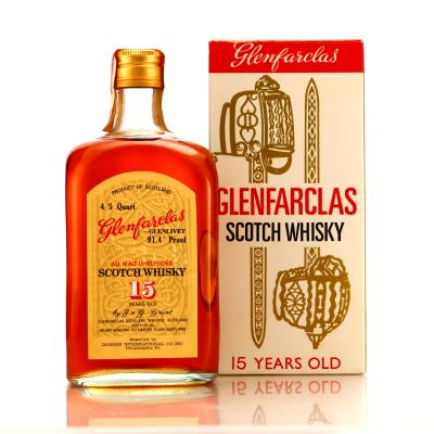 Glenfarclas 15 Year Old Grant Bonding Co 91.4 Proof 1970s / Dobson Import, US