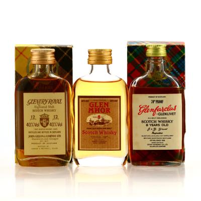 Single Malt Miniatures x 3 / includes Glenfarclas