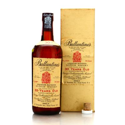 Ballantine's 30 Year Old Scotch Whisky circa 1950s / US Import