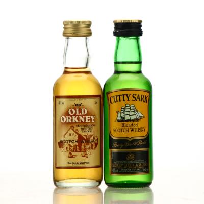 Cutty Sark & Old Orkney Miniatures x 2