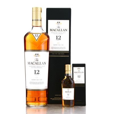 Macallan 12 Year Old Sherry Oak / includes Miniature