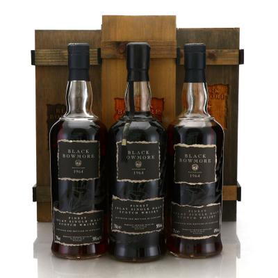 Bowmore 1964 Black Bowmore Trilogy 3 x 70cl