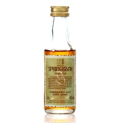 Springbank 21 Year Old John Mitchell Miniature