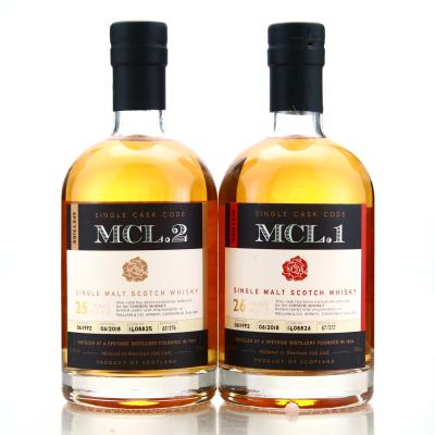 Macallan MCL.1 26 Year Old & MCL.2 25 Year Old William & Co. Spirits 2 x 70cl