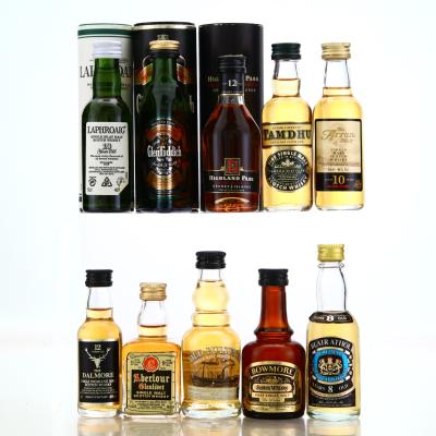 Single Malt Miniatures x 10 / includes Bowmore 1970s