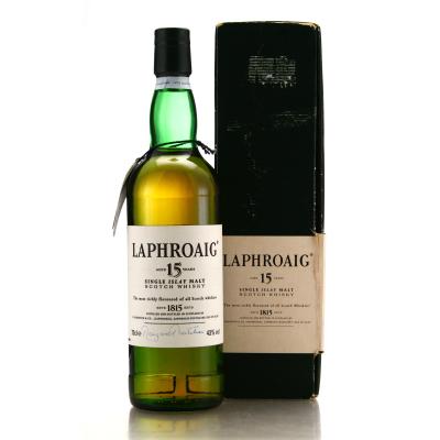 Laphroaig 15 Year Old / Signed by Margaret Thatcher