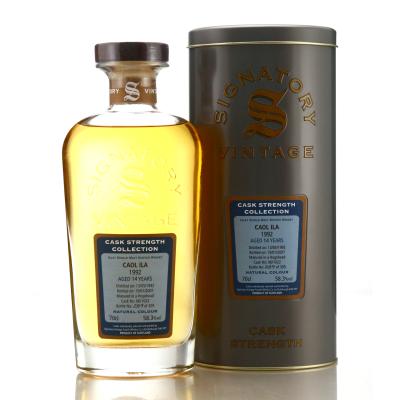 Caol Ila 1992 Signatory Vintage 14 Year Old Cask Strength