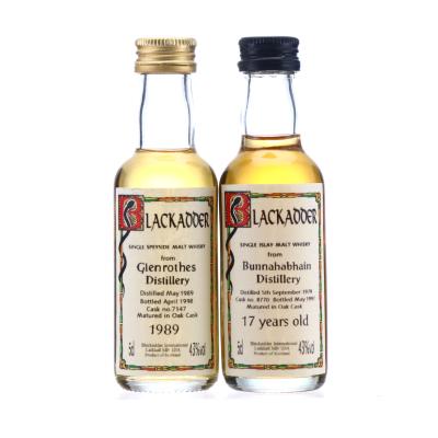 Bunnahabhain & Glenrothes Blackadder  Miniatures x 2