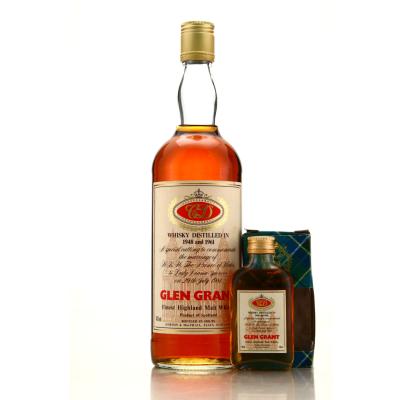 Glen Grant 1948/1961 Gordon and MacPhail Royal Marriage 1981 with Miniature