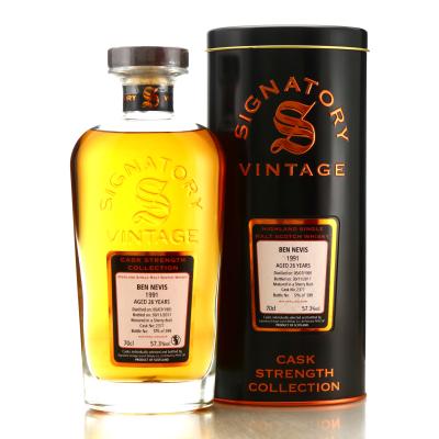 Ben Nevis 1991 Signatory Vintage 26 Year Old Cask Strength