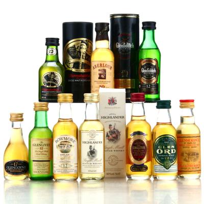 Single Malt Scotch Whisky Miniature x 10