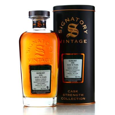 Glenlivet 2006 Signatory Vintage 16 Year Old Cask Strength