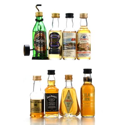 Worldwide Whisky Miniatures x 8 / includes Highland Park