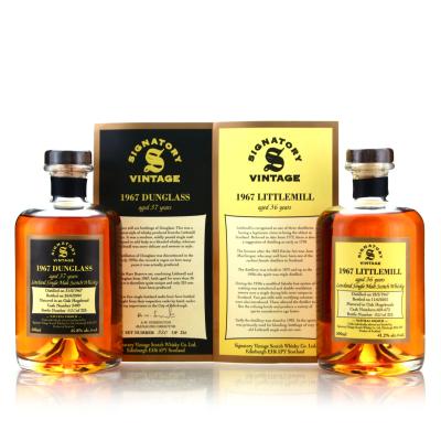 Littlemill and Dunglass 1967 Signatory Vintage Rare Reserve 2 x 50cl