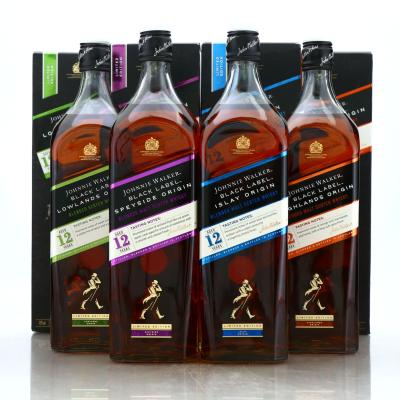 Johnnie Walker Black Label Origins Collection 4 x 1 Litre