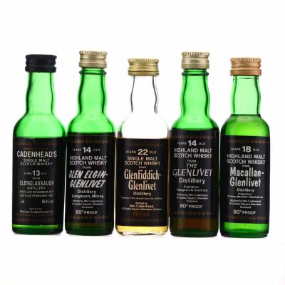 Wm. Cadenhead Miniature 1970-90s x 5 / includes Macallan