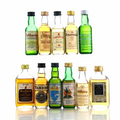 Single Malt Miniatures x 11 / includes late-70s Vintage Campbeltown