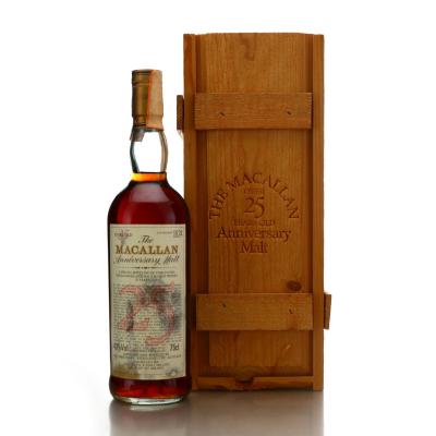 Macallan 25 Year Old Anniversary Malt 1980s / Giovinetti Import