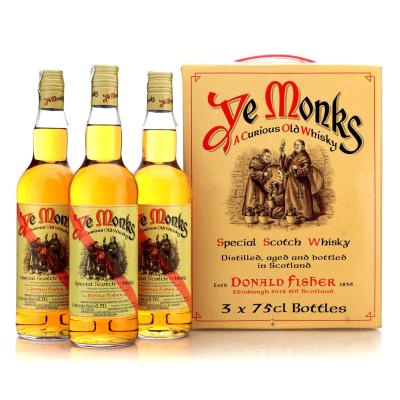Image for Ye Monks Scotch Whisky Gift Pack 3 x 75cl 1980s / Venezuela Import