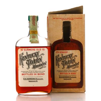 Image for H.S.Barton 1917 Kentucky Tavern Whiskey 15 Year Old Pint / Prohibition Era Bottling