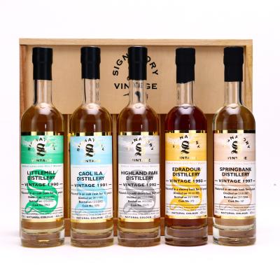 Signatory Vintage Gift Pack 5 x 20cl / includes Littlemill