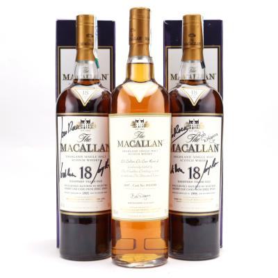 Macallan 2007 The Ultimate Dinner Single Cask #16588 & 1995 18 Year Old Signed x 2 / El Celler de Can Roca 2