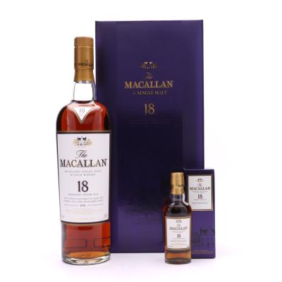 Macallan 1991 18 Year Old with Miniature