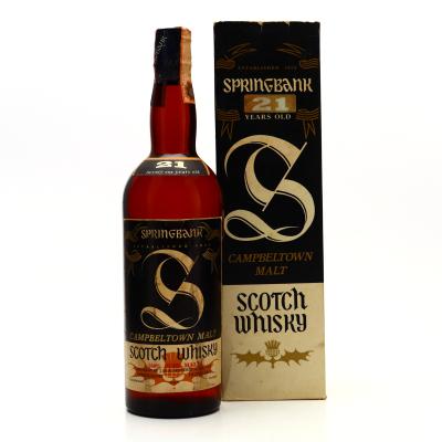 Springbank 21 Year Old early 1980s / A Sutti Import