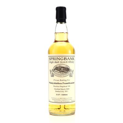 Springbank 2001 Private Sherry Cask #139 / Whiskyklubben Promillennium