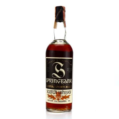 Springbank 1967 Single Cask 10 Year Old #3129 / A Sutti Import