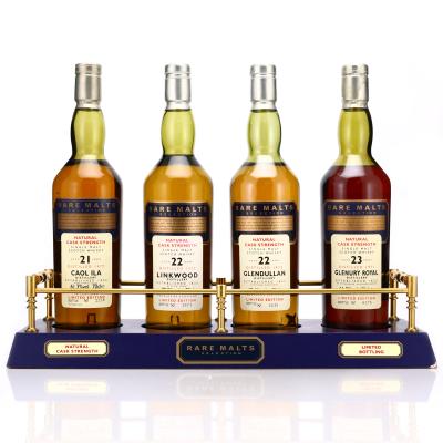 Caol Ila, Glendullan, Glenury Royal & Linkwood Rare Malts 4 x 70cl with Plinth